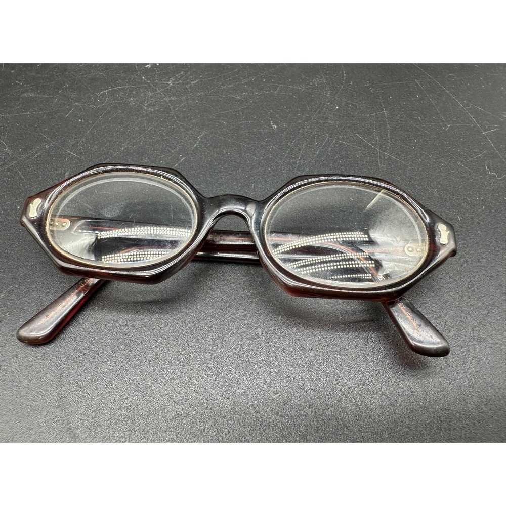 Vintage‎ Liberty USA Eyeglasses Tortoise Octagon Frames 1970s Retro Display